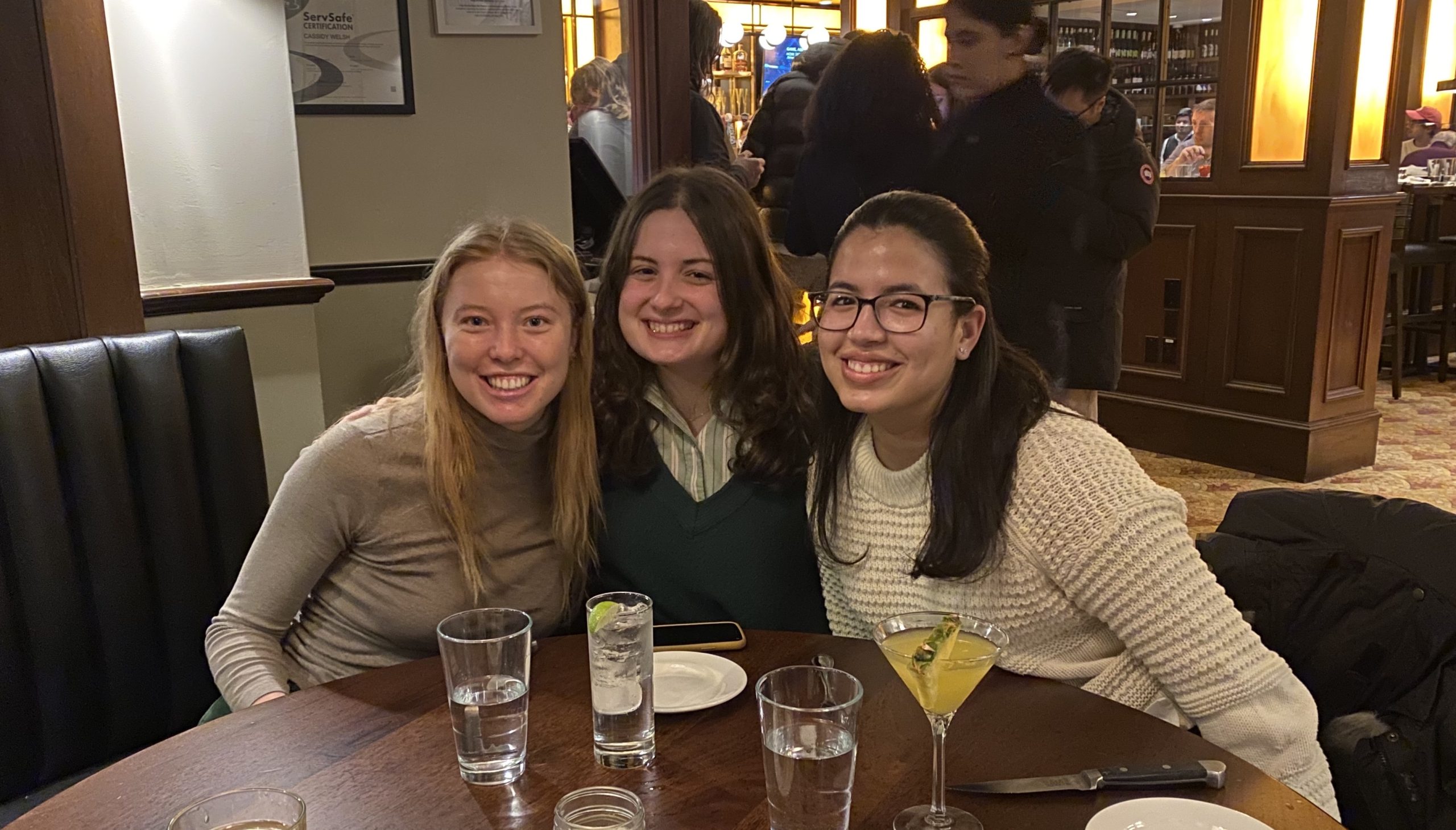 A celebratory dinner in Boston MA after a long day of science! 