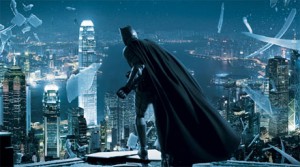 Batman proudly claims Hong Kong's skyline as his own