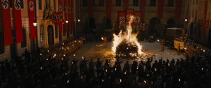 Nazi book-burning ceremony on the streets of Molching