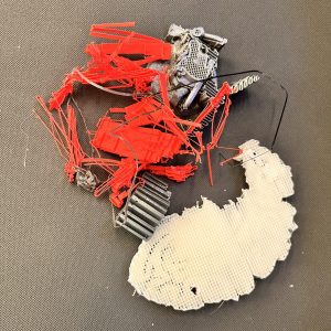 Waste produced from printing supports