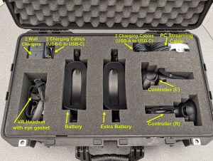 Portable VIVE XR Elite headset in case (Click for BIG image)