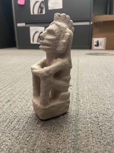 Leah Williams 3D printed this using clay filament for Dr. Beatriz Cortez.