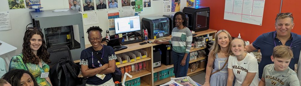 Alums touring the Makerspace on Alumni Reunion (June 7-8, 2024)