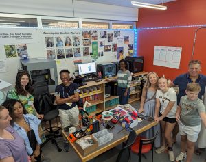 Alums touring the Makerspace on Alumni Reunion (June 7-8, 2024)