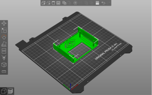 Blueprint of the top enclosure in Prusa Slicer Software.