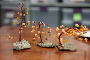 Examples of the completed wire trees.