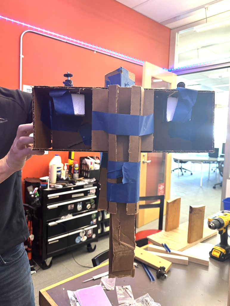 A cardboard prototype to help visualize the mirrorhaploscope