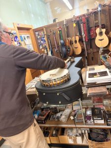 Expert luthier Steve Sauvé at Sauvé Guitars in North Adams, Massachusetts.