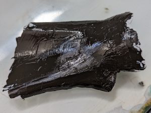 Ink covered 3D print.