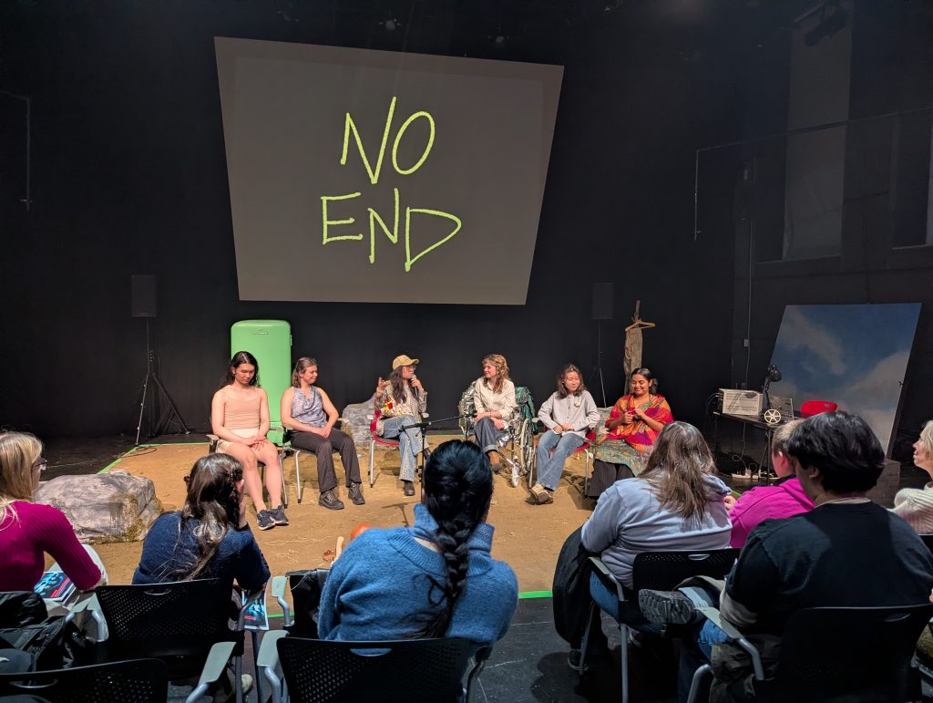 Post-performance discussion between the producer and cast of Hamletmachine #2026 and the '62 Center audience