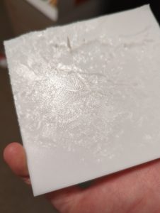 3D print of Louisiana coastline topography, about 500x vertical exaggeration