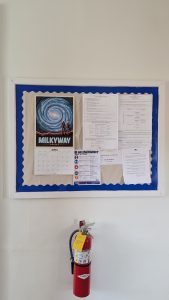 Goodrich bulletin board: rehabilitated condition (we forgot to take a photo of its original condition)