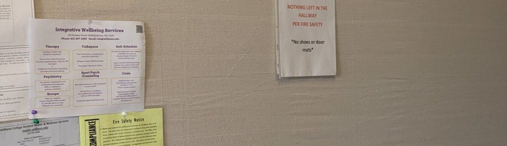 Sewall bulletin board: rehabilitated condition