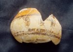 Potsherd: closed vessel. Maya Motul de San Jose collection of whole and partial polychrome vessels of Late Classic period.