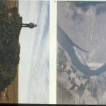 Upper Image: Dunes on a point Bar. Made of coarse gravel with 100m wavelength. Lower Image: Flood-transported boulder in the Grand Coulee Channel.