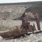 Claggan bay bulldozer. Chemical weathering and sedimentary movement.