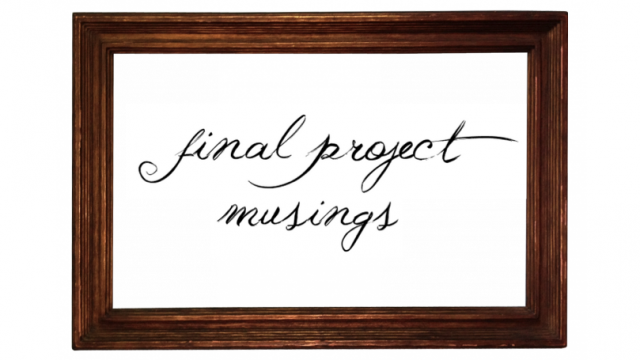 Final Project Musings