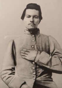 A picture of an ancestor in his Confederate uniform.